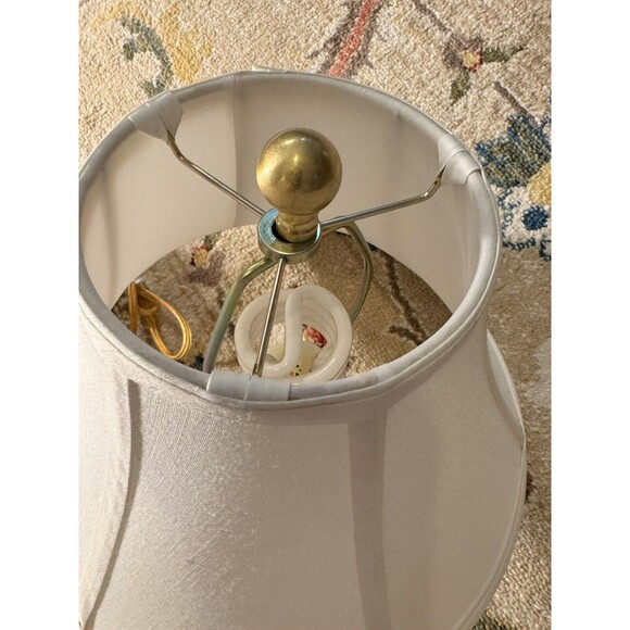 vintage Decorative 1 light Swing Arm Wall Sconce  Brass with white bell shade - Picture 16 of 16